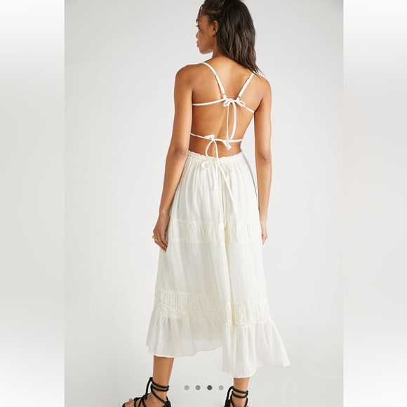 NWT Free People Taking Sides maxi ivory - Picture 3 of 7
